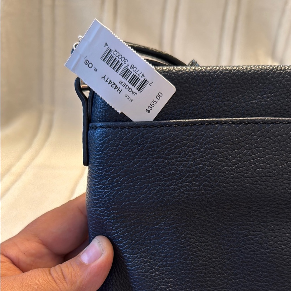Brighton Black Crossbody Bag with Croc-Embossed Texture - Picture 6 of 13